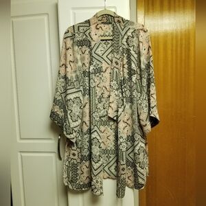 🍭Tahari paisley printed open style kimono